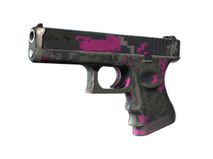 Сувенирный Glock-18 | Пиксельный камуфляж «Розовый» (Закалённое в боях)